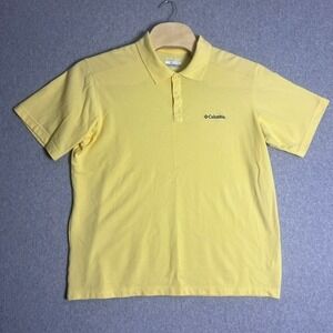 Columbia Men's Yellow Omni-Wick‎ Moisture Wicking Athletic Polo Shirt Size XL